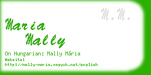 maria mally business card